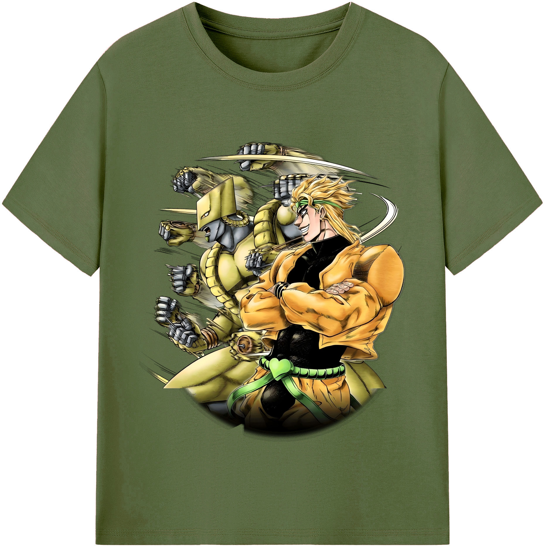 （画像用） ジョジョの奇妙な冒険 ディオ?ブランドー JoJo's Bizarre Adventure Dio Brando 綿100％半袖Tシャツ（フロントプリント）